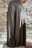 Basso Shirring Sailor Palazzo Pant Bitter Chocolate